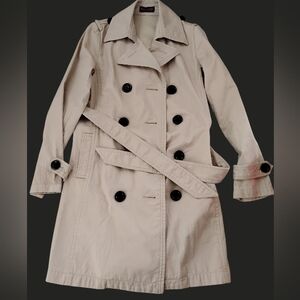 Classic Beige Vintage Double-Breasted  Trench Coat